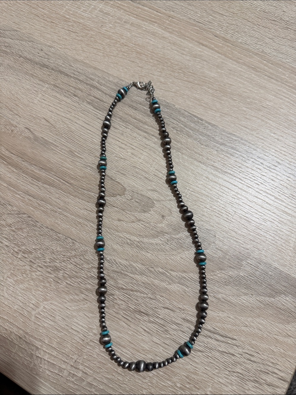Faux Navajo Pearl & Turquoise Necklace